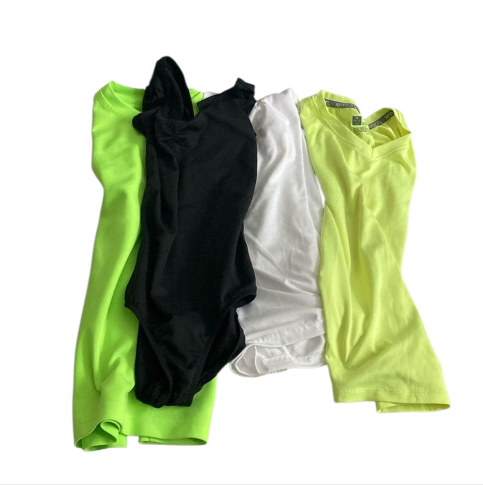 Bundle Vibrant Neon and Black Sports T & Leotard
